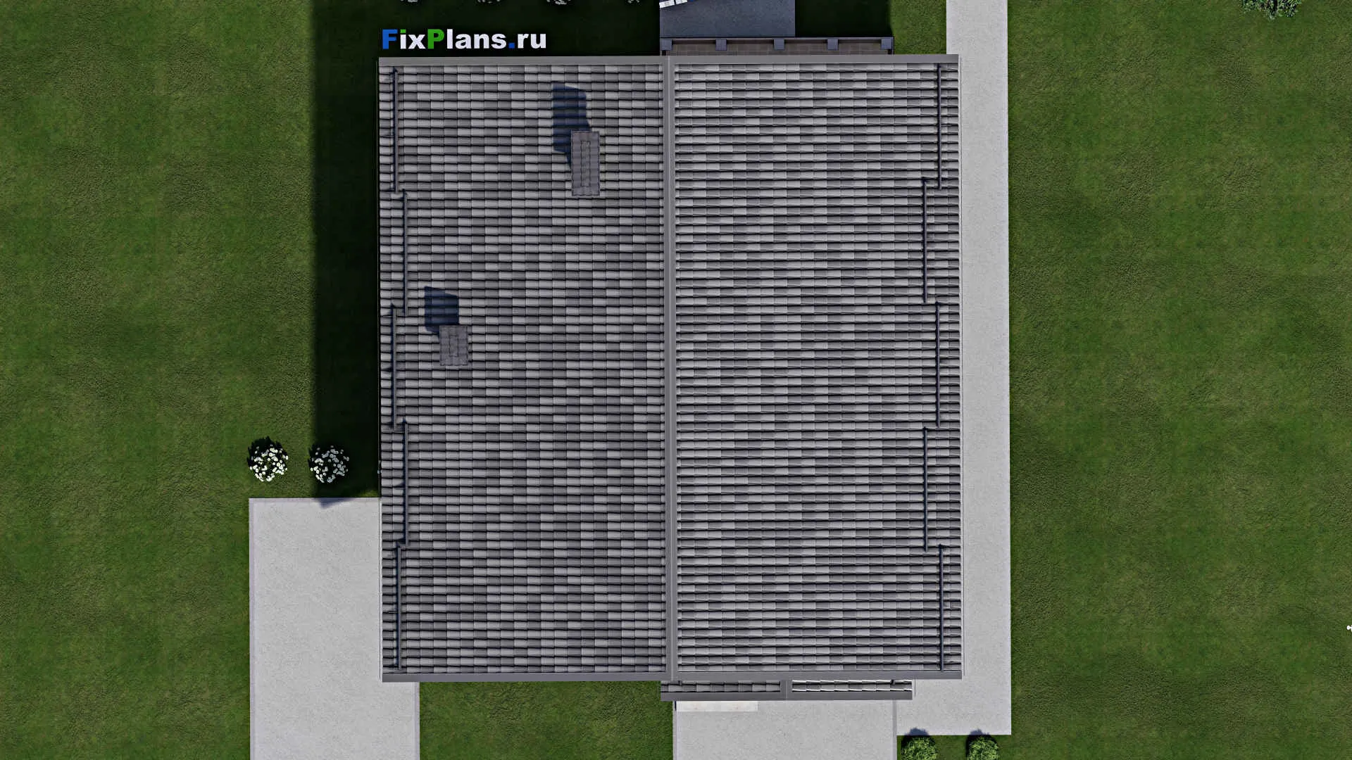 F-9251 - Проект дома с мансардой 11 на 16, площадью 250 м² с террасой, балконом и 4 спальнями