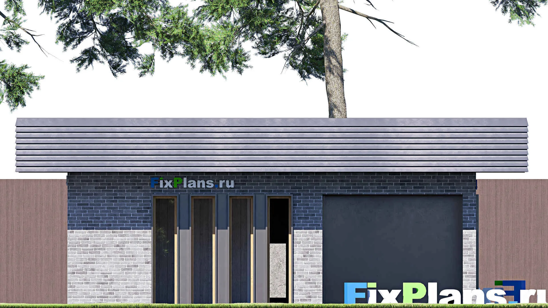 F-21059 - Проект гаража 8 на 9, площадью 60 м² на 2 машиноместа