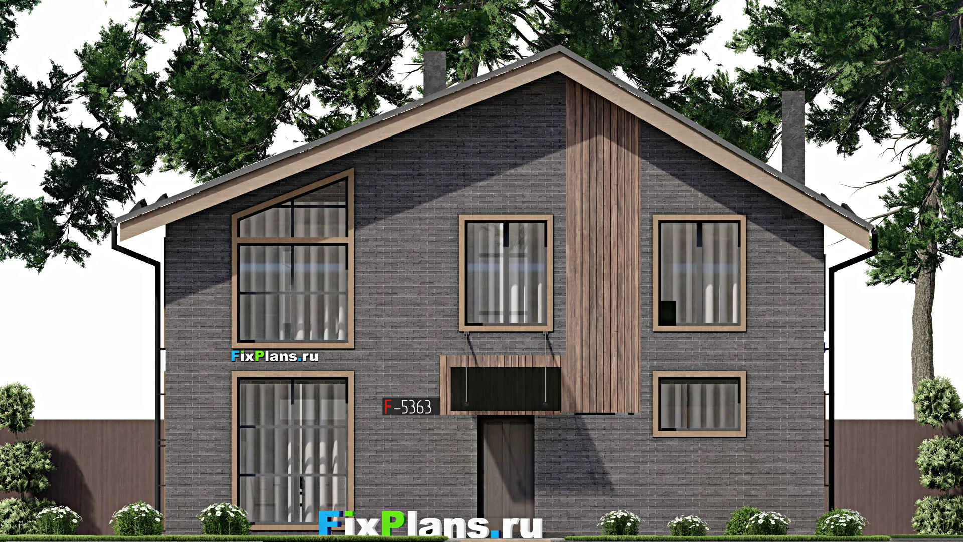 F-5363 - Проект дома с мансардой 9 на 12, площадью 130 м² с 2 спальнями