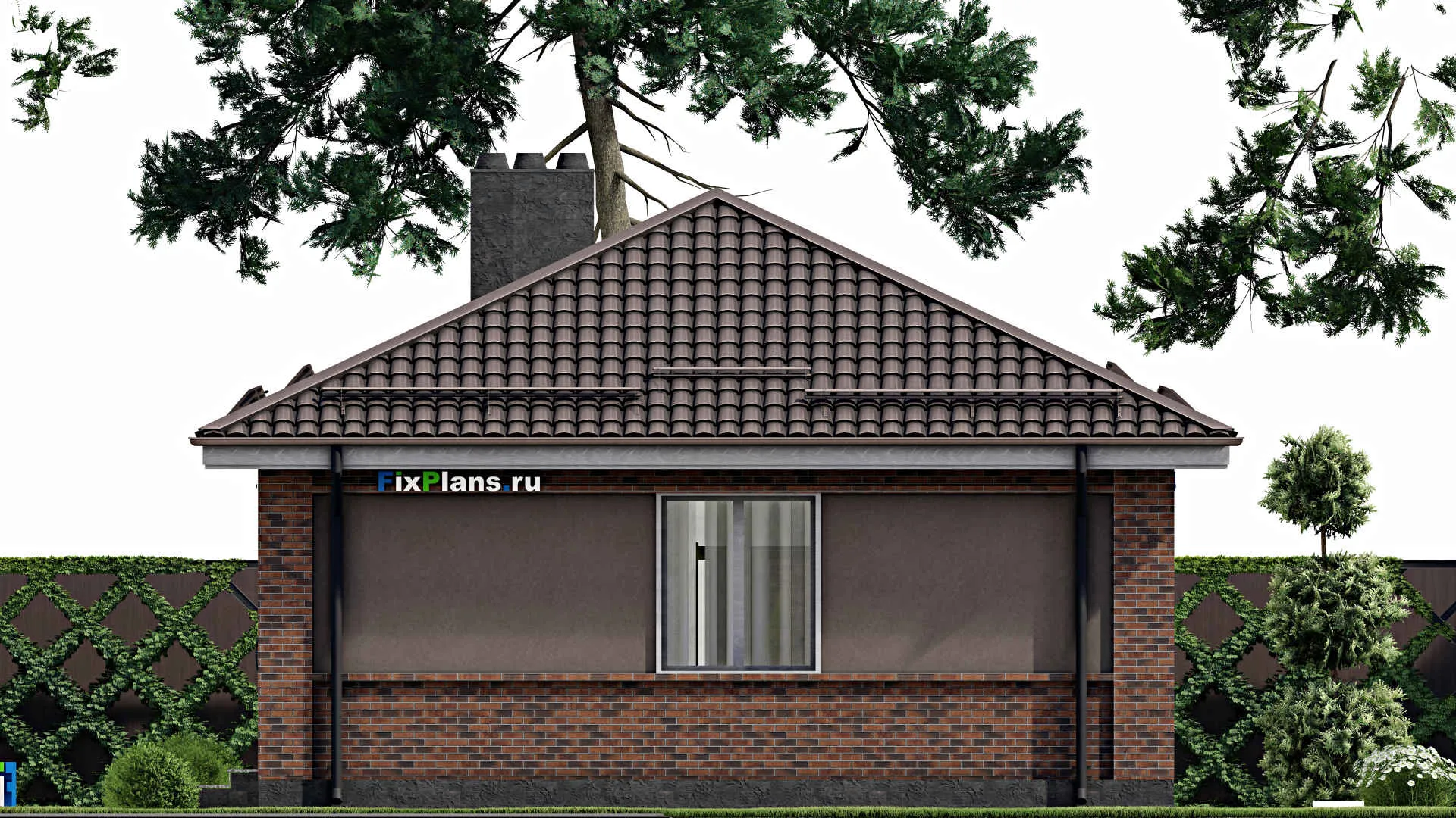 F-3320 - Проект одноэтажного дома 9 на 15, площадью 90 м² с 3 спальнями