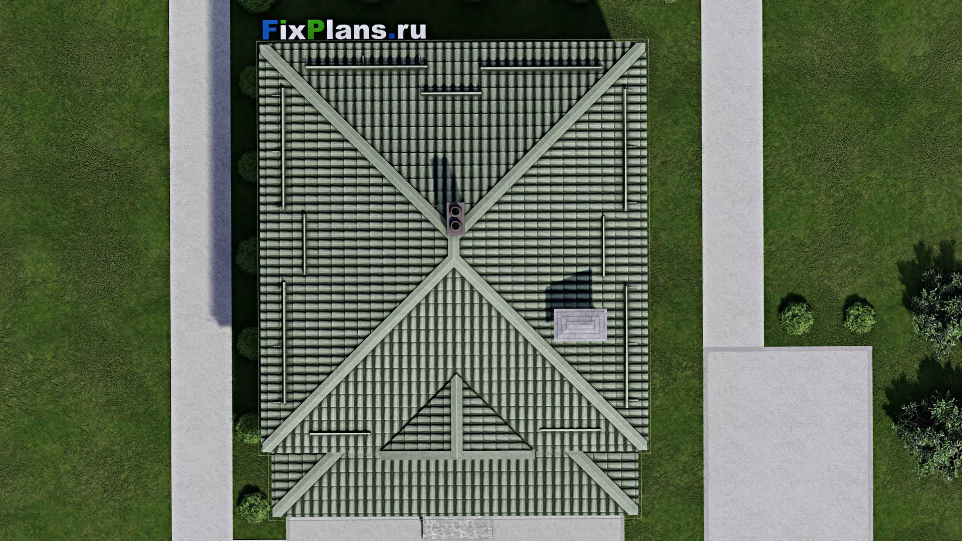 F-2690 - Проект одноэтажного дома 9 на 9, площадью 70 м² с 2 спальнями