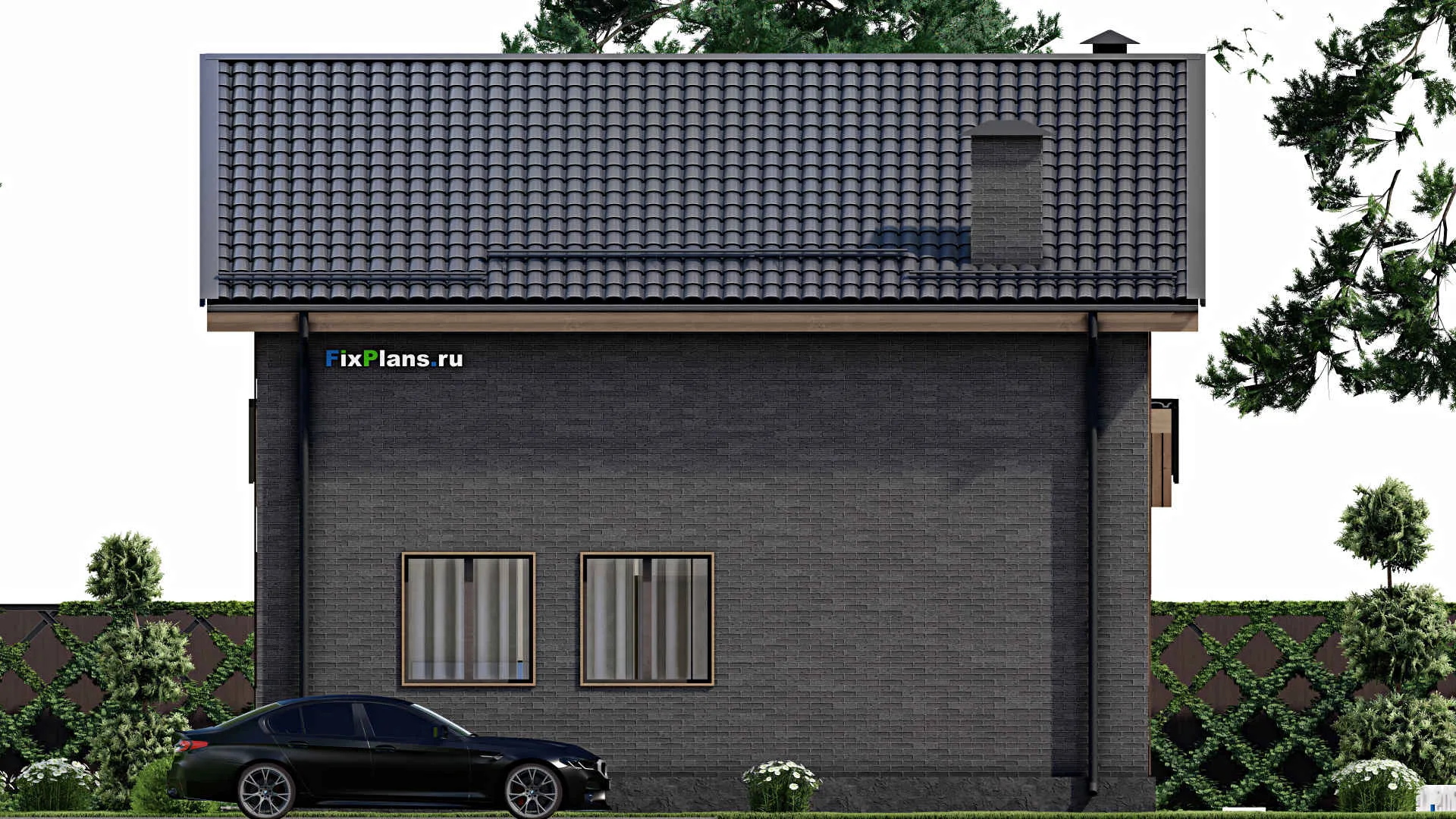 F-4850 - Проект дома с мансардой 10 на 13, площадью 160 м² с 2 спальнями