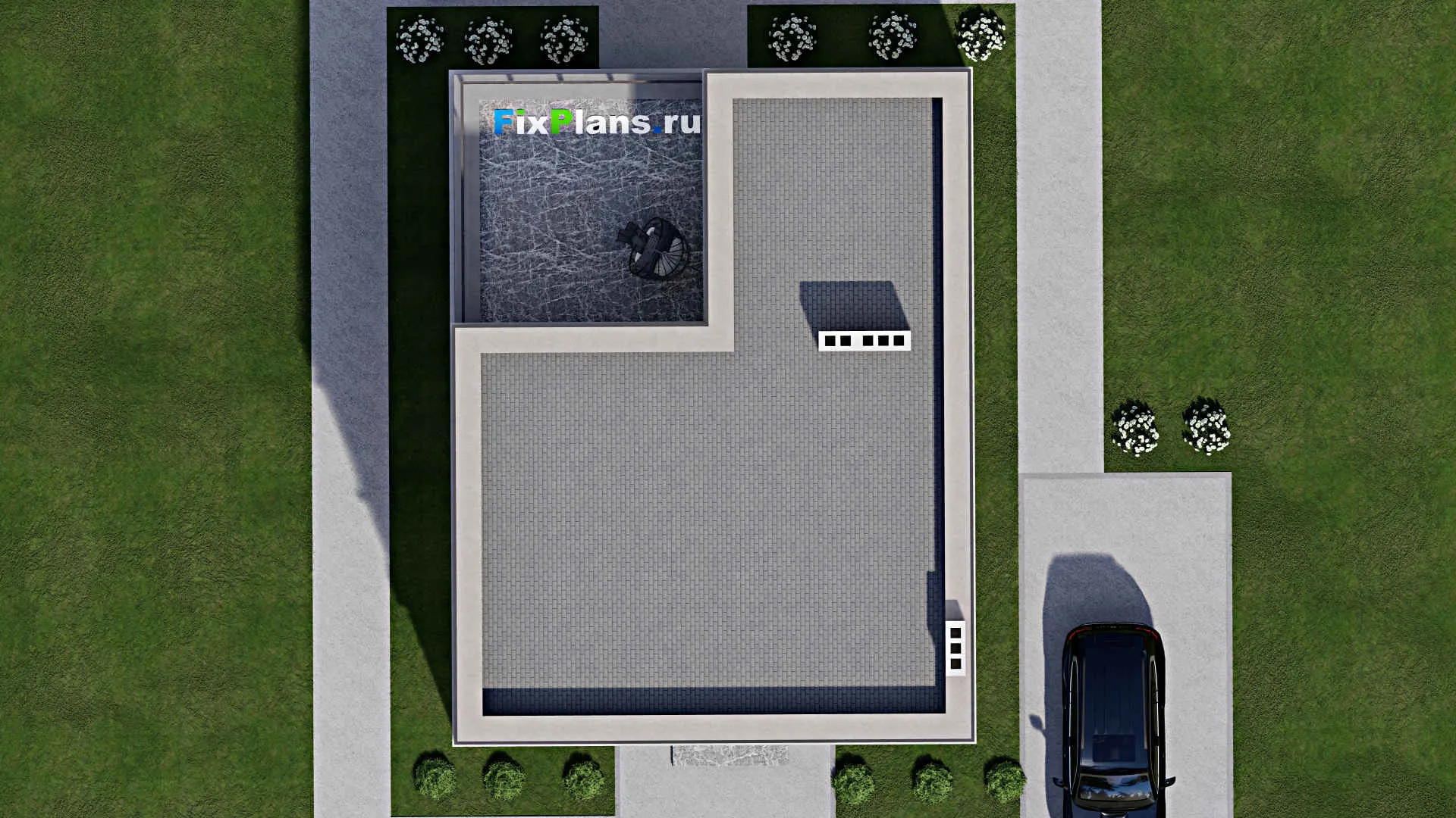 F-8234 - Проект двухэтажного дома 10 на 13, площадью 200 м² с террасой и 4 спальнями