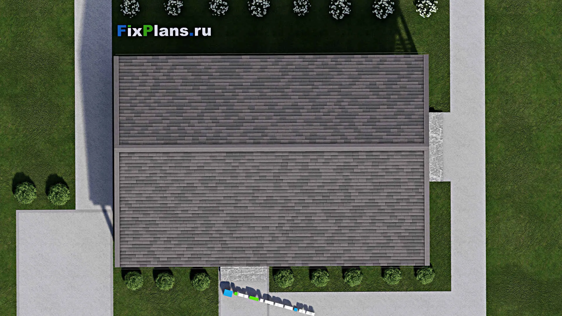 F-10439 - Проект одноэтажного дома 9 на 13, площадью 100 м² с 2 спальнями