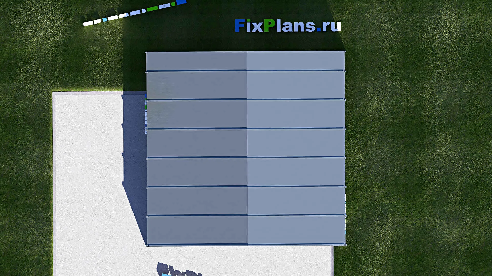 F-21005 - Проект гаража 8 на 8, площадью 50 м² на 2 машиноместа